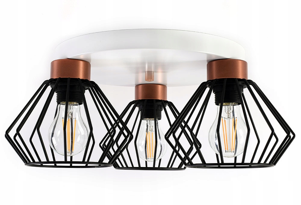 Stylowa lampa sufitowa 3 kloszowa serii Rega TYP:1303