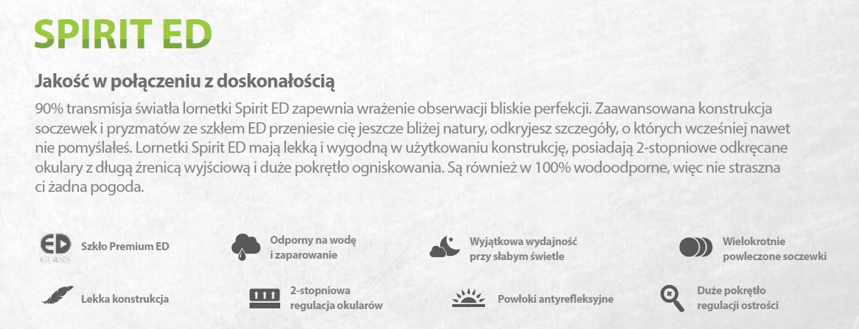 Lornetka 10x50 Vanguard Spirit ED 1050