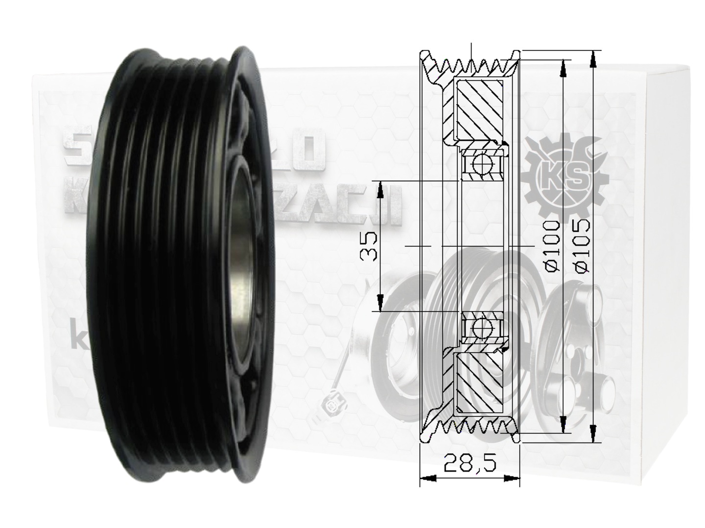 SPRZĘGŁO KOMPRESORA DENSO 7SEU16C MERCEDESBENZ 7826129358