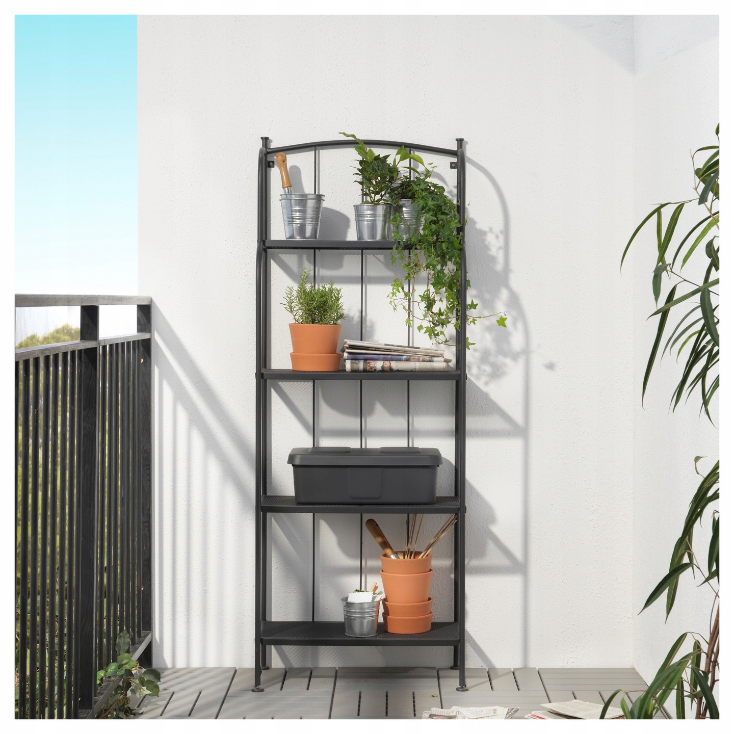 Regał metalowy na balkon kwiaty kwietnik balkonowy 8040833049 Allegro.pl