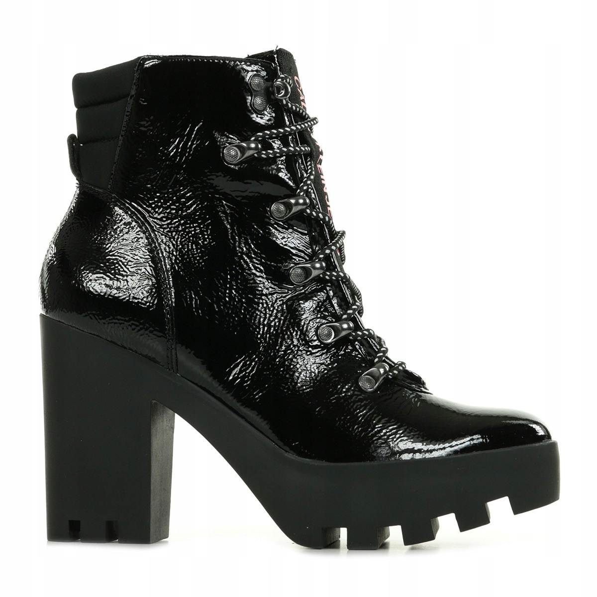 Calvin klein sharla black heeled lace up ankle boots clearance