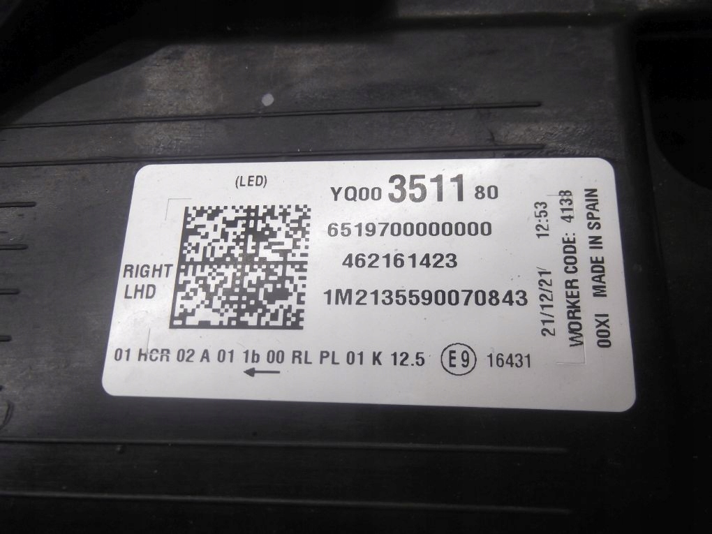 Frontscheinwerfer Opel Crossland YQ00351180 LED Rechts Scheinwerfer Headlight - Thumbnail 12