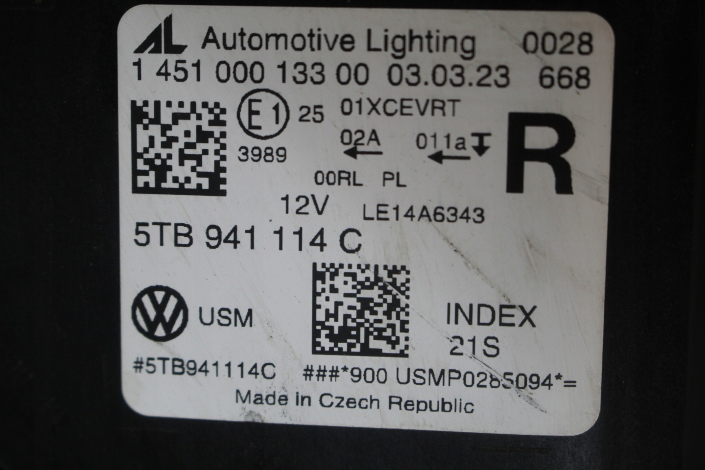 Frontscheinwerfer VW Touran I 5TB941114C LED Rechts Scheinwerfer Headlight - Thumbnail 6