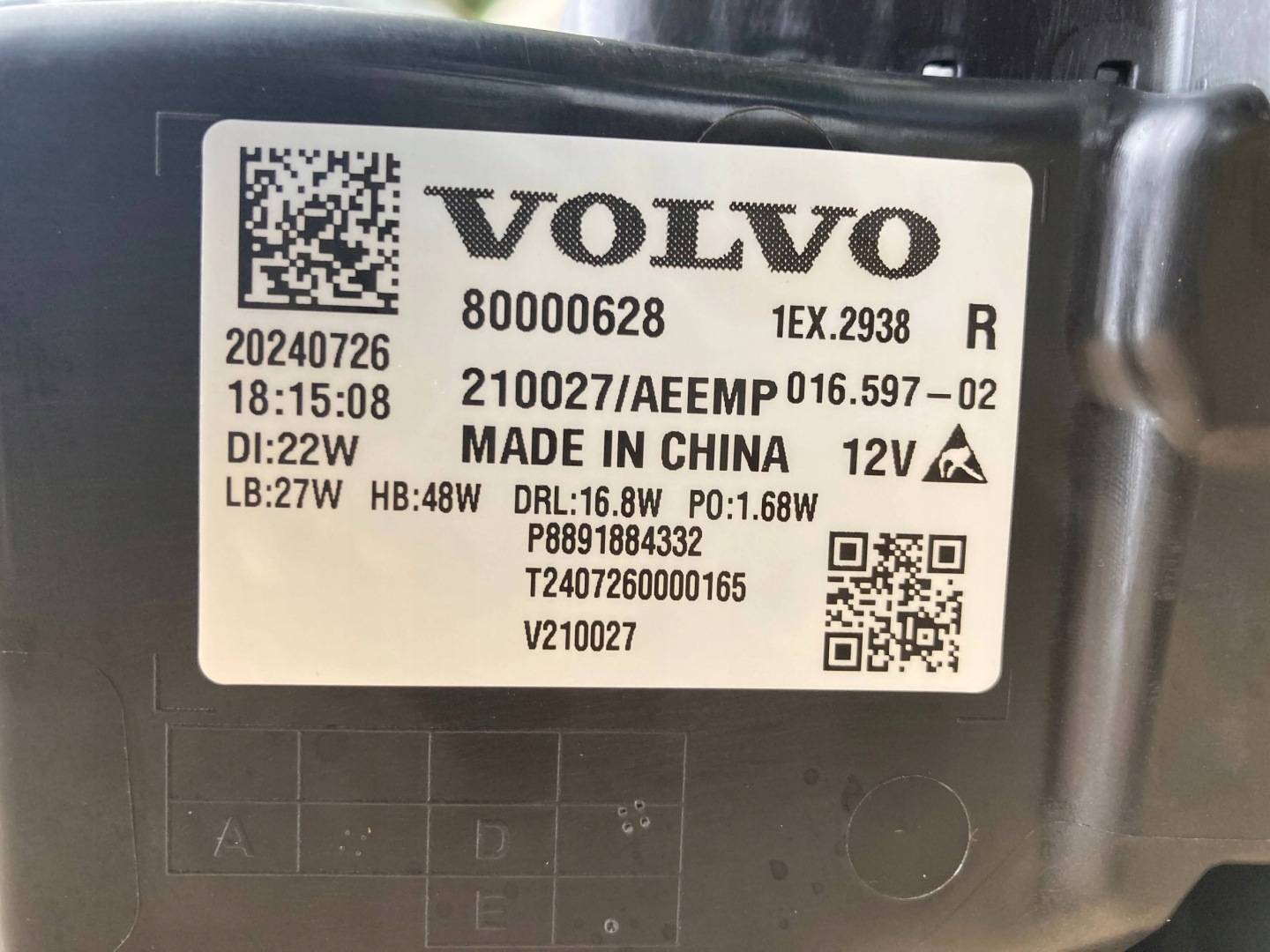 Frontscheinwerfer Volvo EX30 80000628 LED Rechts Scheinwerfer Headlight - Thumbnail 12