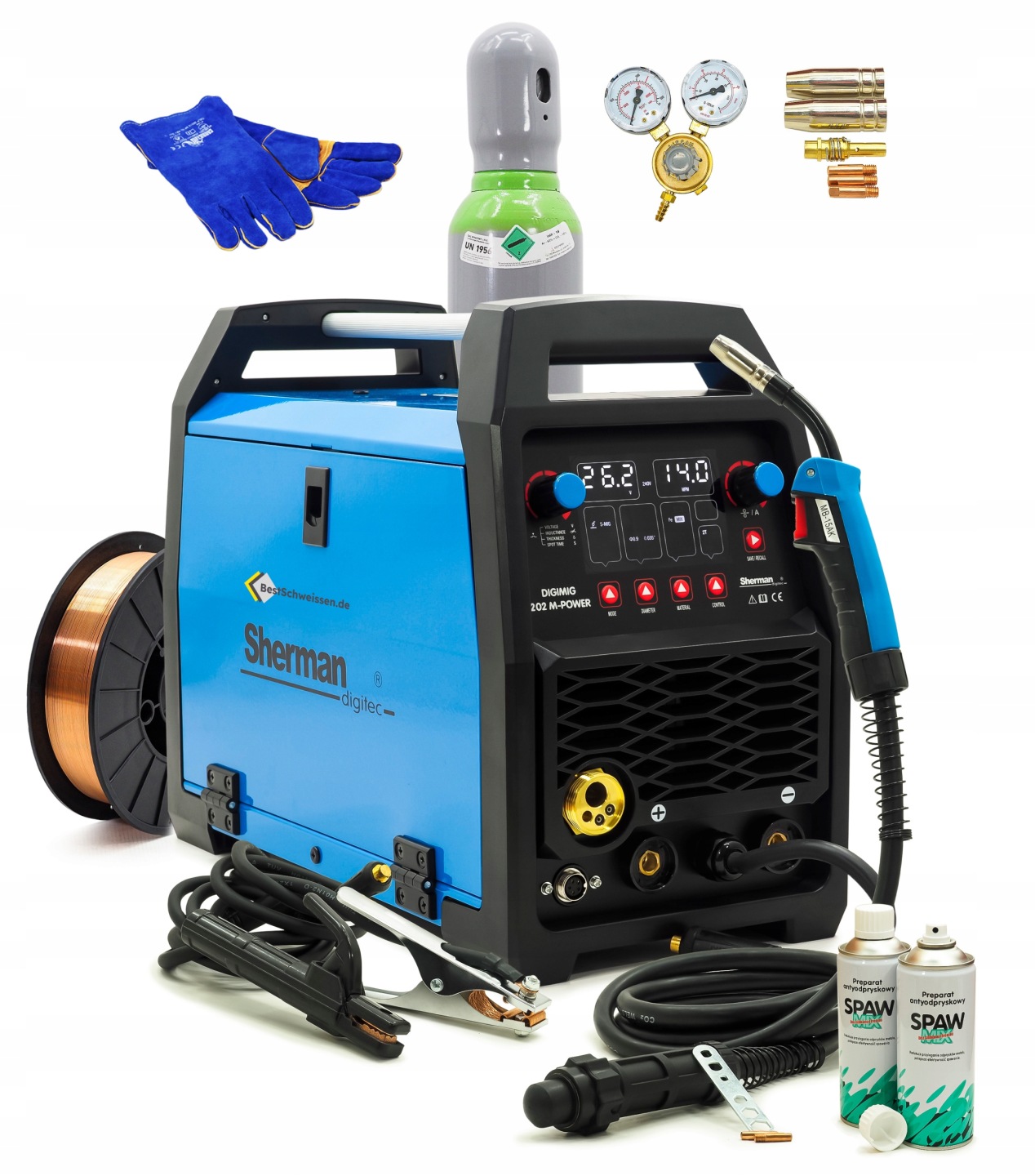 ZESTAW SPAWARKA SHERMAN DIGIMIG 202 M-POWER SYNERGIA MIG 200A 