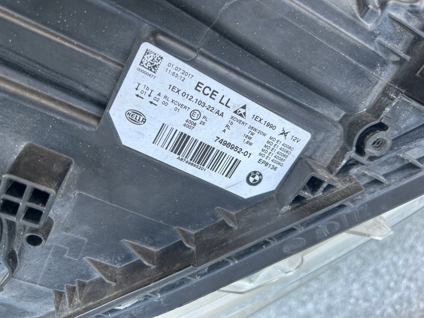 Frontscheinwerfer BMW 3 F31 7498952 LED ADAPTIVE Rechts Scheinwerfer Headlight - Thumbnail 7