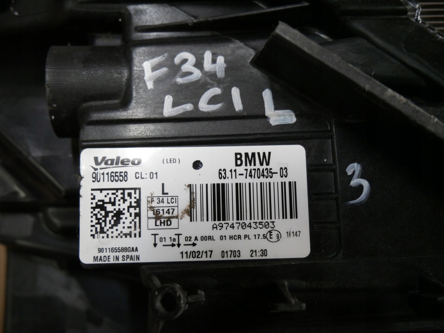 Frontscheinwerfer BMW 3 F34 7470435 Facelift LED Links Scheinwerfer Headlight - Thumbnail 7