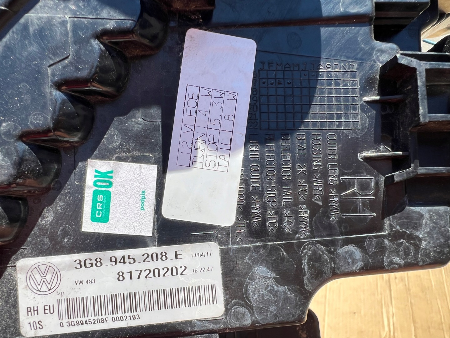 VW Arteon 3H Rückleuchte 3G8945208 Rearlamp - Thumbnail 10