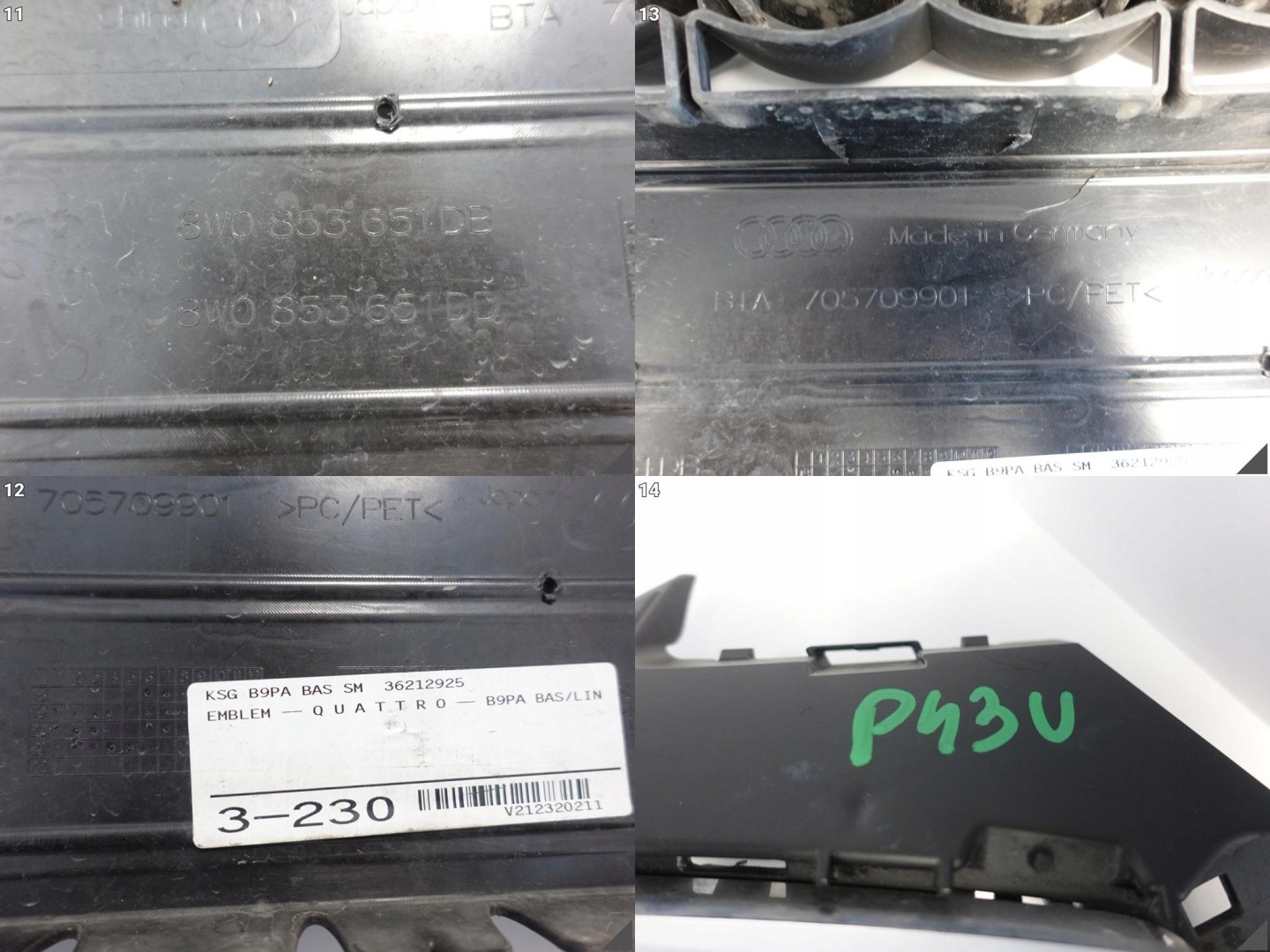 Audi A4 B9 Kühlergrill FRONTGRILL Kühlergitter 8W0853651DB - Thumbnail 12