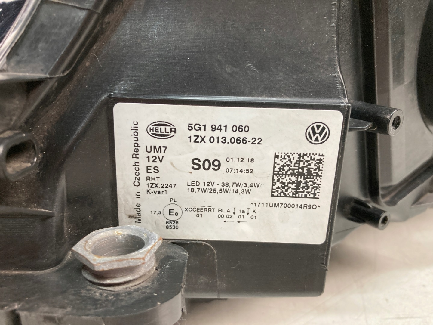 Frontscheinwerfer VW Golf V 5G1941060 Facelift LED Rechts Scheinwerfer Headlight - Thumbnail 8