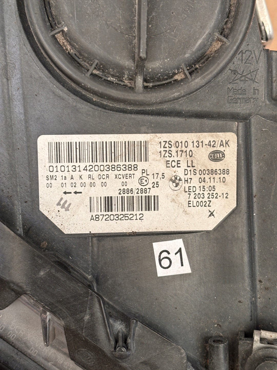 Frontscheinwerfer BMW 5 F11 7237647 Xenon Rechts Scheinwerfer Headlight - Thumbnail 11