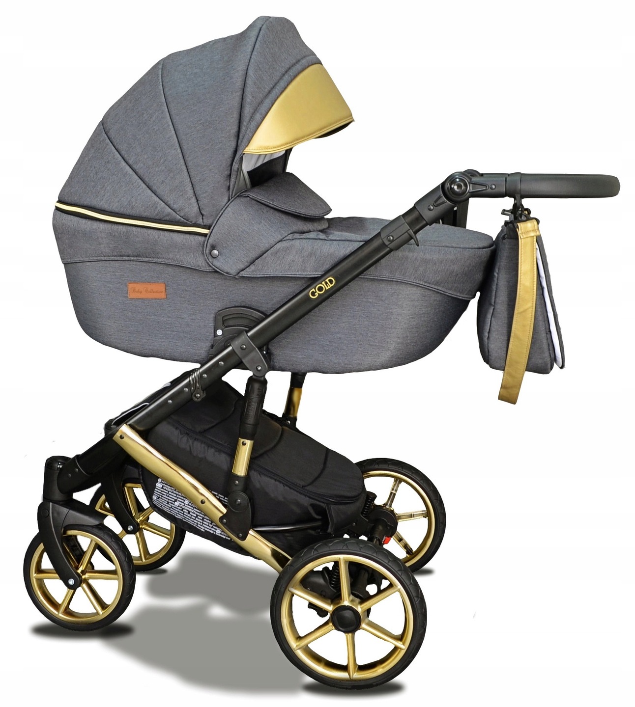 Wózek Dziecięcy Gold Uczio 2w1 Adaptery Maxi Cosi Cybex Aton I Size