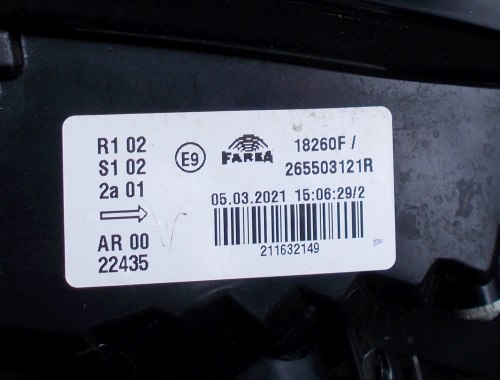 Renault Twingo II Rückleuchte 265503121R Rearlamp - Thumbnail 3