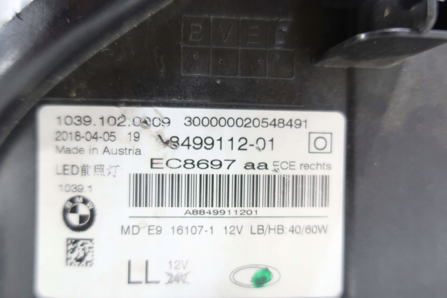 Frontscheinwerfer BMW 5 G31 8499112 LED Links Scheinwerfer Headlight - Thumbnail 9