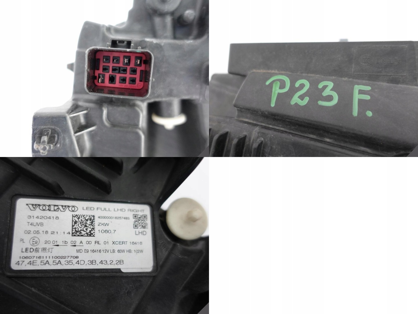 Frontscheinwerfer Volvo XC60 31420418 LED Rechts Scheinwerfer Headlight - Thumbnail 12