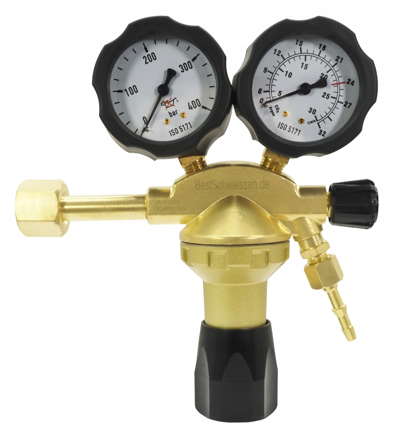 Butla z gazem ARGON 10L 200 BAR + Reduktor Ar/CO2 typ GCE BestSchweissen.de 