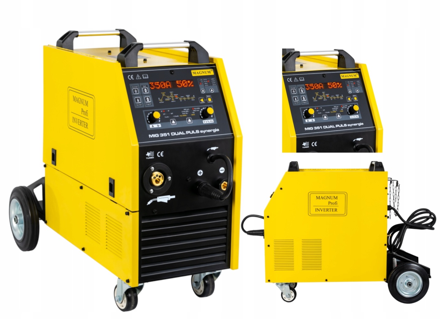 Spawarka migomat MAGNUM MIG 351 DUAL PULS SYNERGIA IGBT 350A 400V 2T 4T 