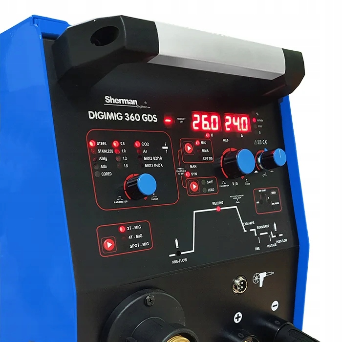 SHERMAN SPAWARKA DIGIMIG 360GDS SYNERGICZNA 400V 360A SYNERGIA ALU IGBT 
