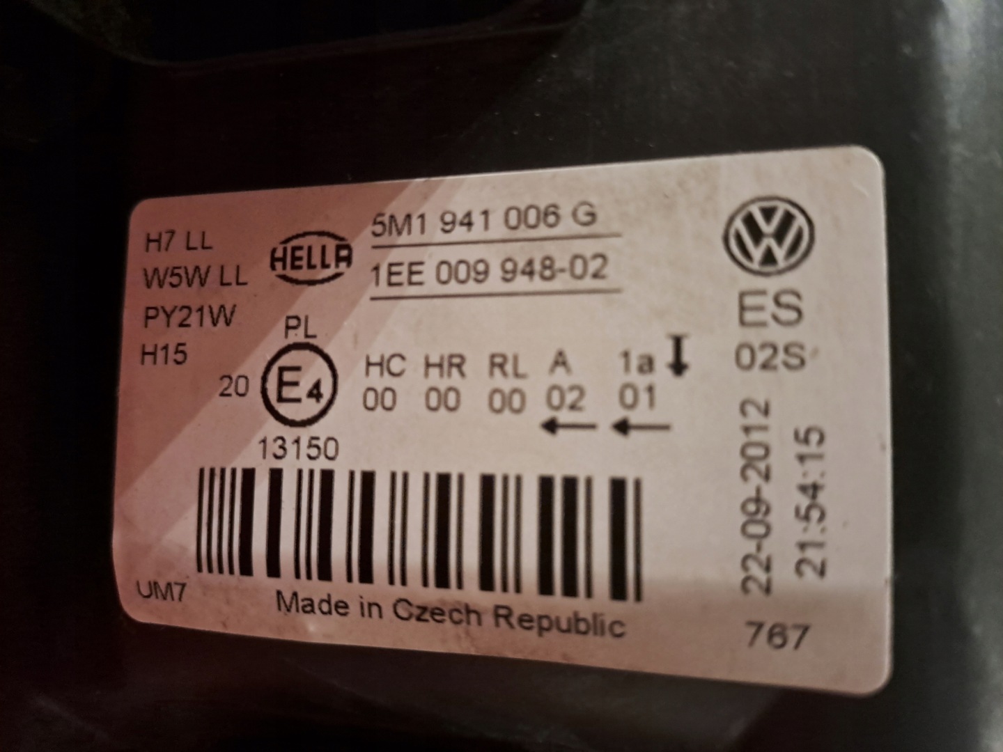 Frontscheinwerfer VW Golf V 5M1941006G LED Rechts Scheinwerfer Headlight - Thumbnail 5