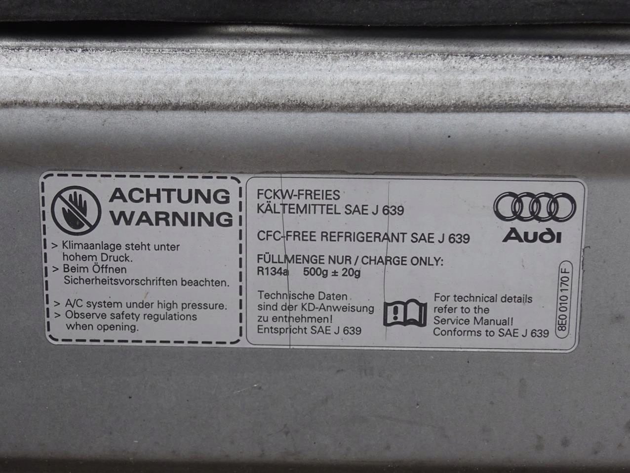 Motorhaube Audi A4 B7 Bonnet 8E0010170F Hood - Thumbnail 8