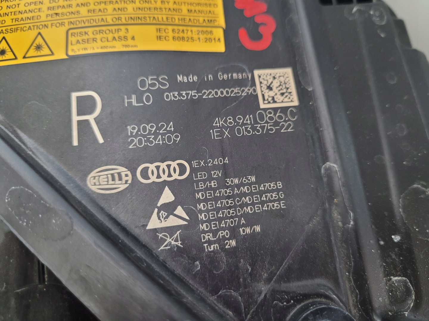 Frontscheinwerfer Audi 4K8 4K8941086CB Laser Rechts Scheinwerfer Headlight - Thumbnail 6
