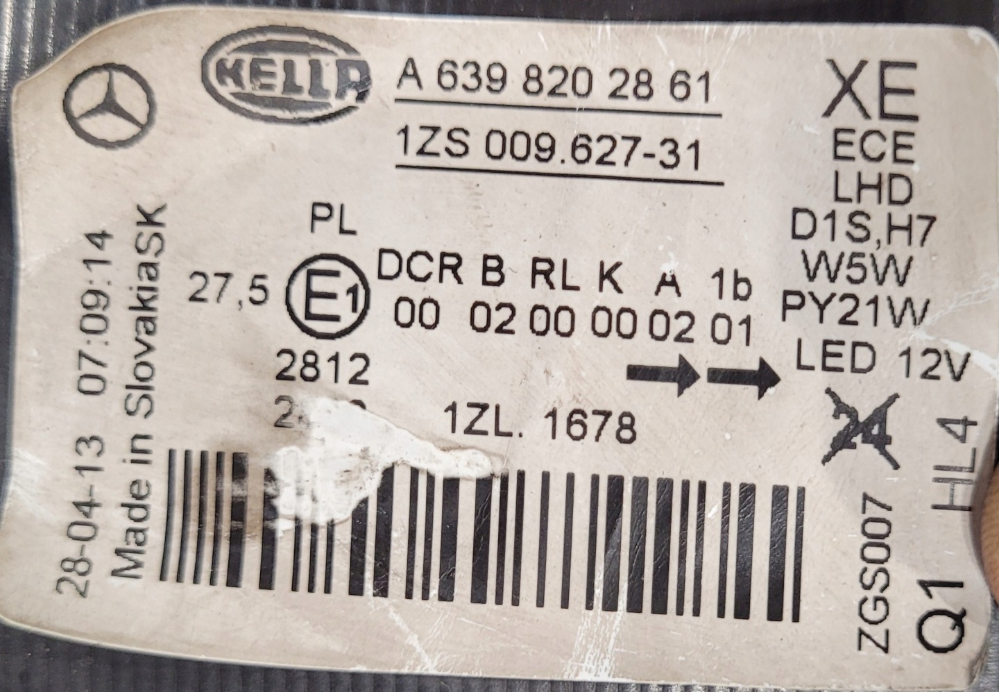 Frontscheinwerfer Mercedes-Benz Vito W639 A6398202861 Bi-Xenon Links Headlight - Thumbnail 16