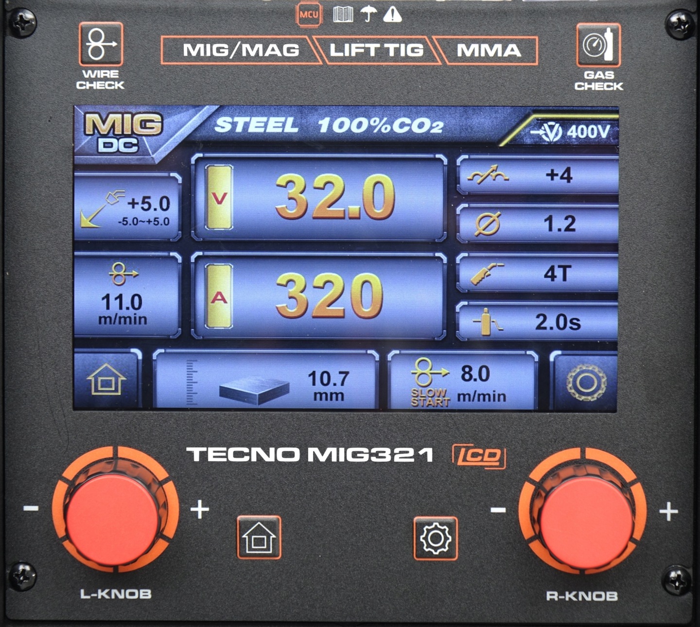 SPAWARKA IDEAL TECNO MIG 321 SYNERGIC LCD 400V 320A MAG + WÓZEK