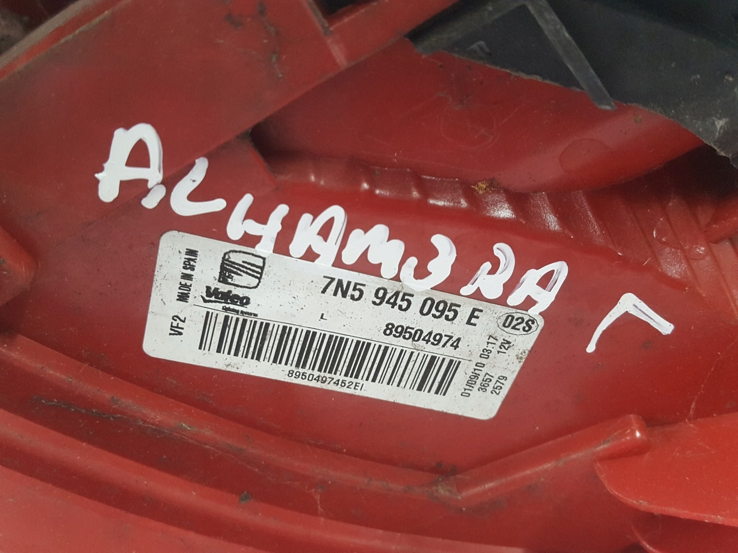 SEAT Alhambra 7N Rückleuchte 7N5945095E Rearlamp - Thumbnail 7