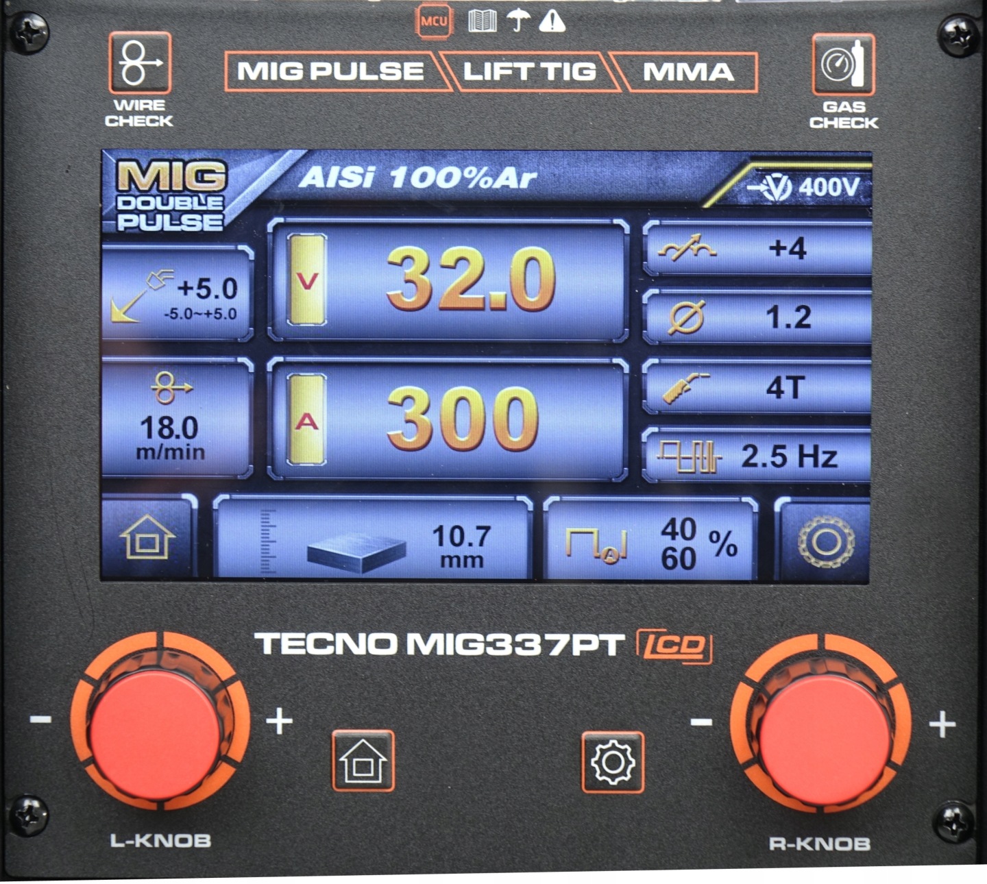 SPAWARKA IDEAL TECNO MIG 337 PULSE SYNERGIC LCD 400V 300A MAG + WÓZEK