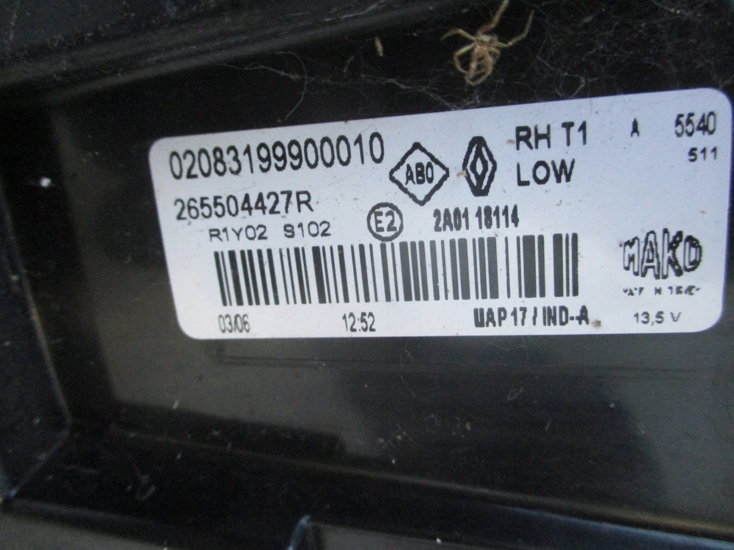 Renault Captur RJB Rückleuchte 265504427R Rearlamp - Thumbnail 5