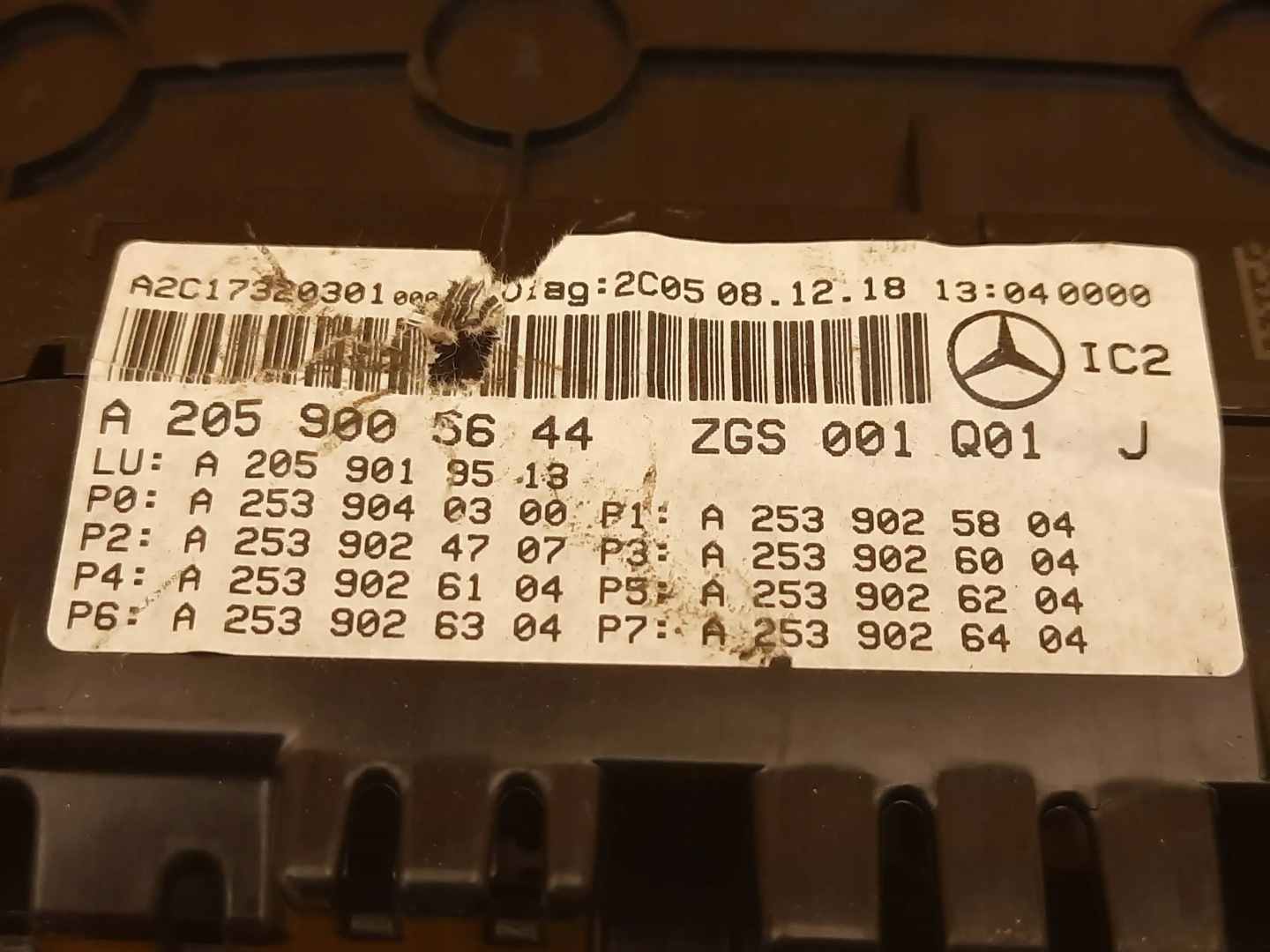Mercedes-Benz C-Klasse W205 A2059005644 Screen Kombiinstrument Tacho - Thumbnail 12
