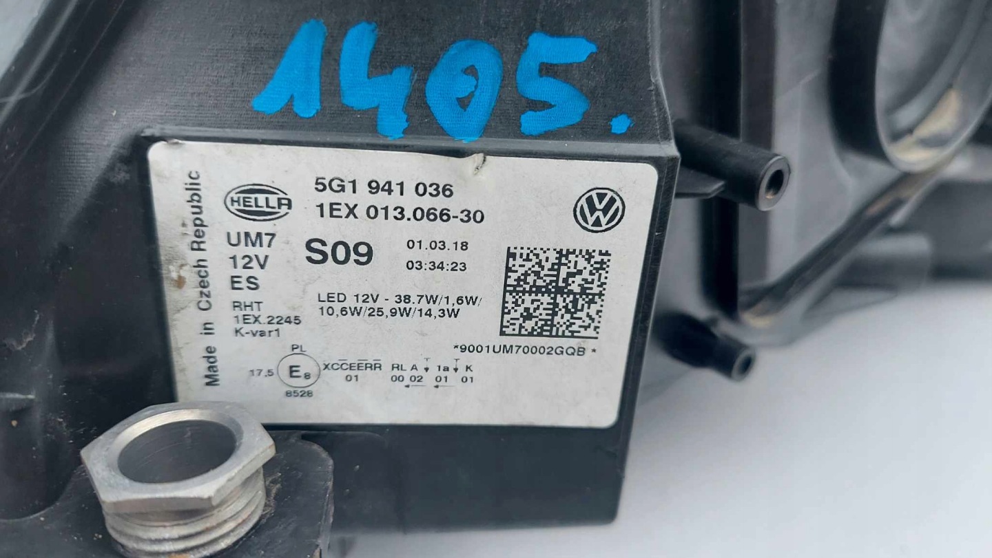 Frontscheinwerfer VW Golf V 5G1941036 Facelift LED Rechts Scheinwerfer Headlight - Thumbnail 9
