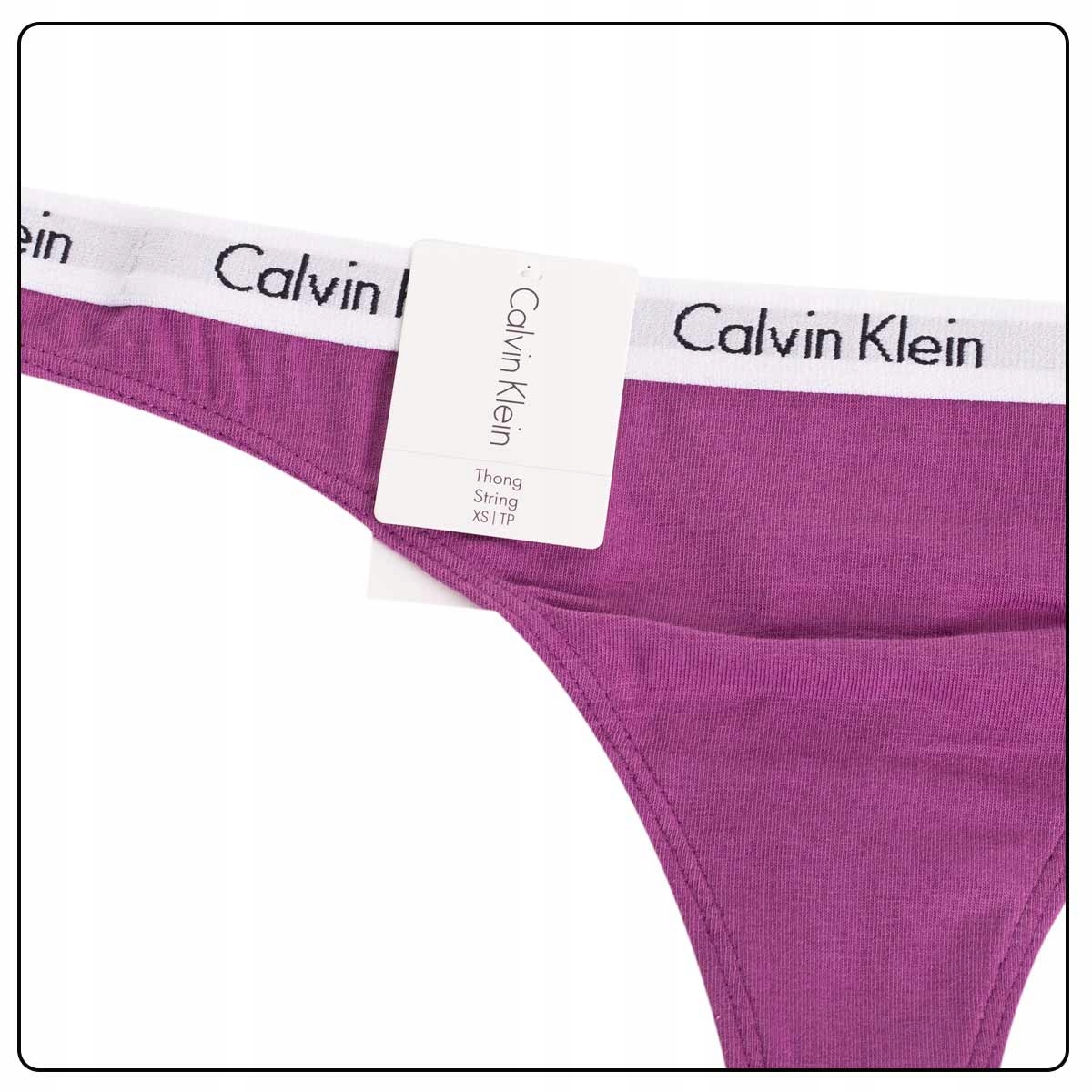 CALVIN KLEIN STRINGI DAMSKIE MAJTKI FIOLETOWE r.S