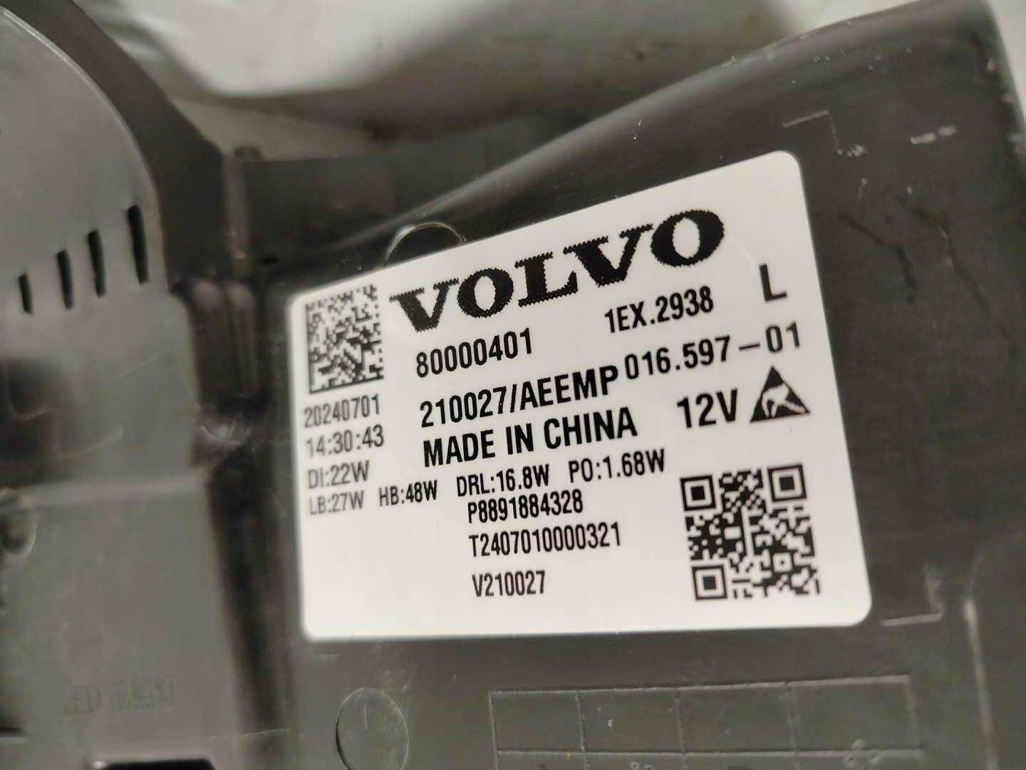 Frontscheinwerfer Volvo EX30 80000401VO LED Links Scheinwerfer Headlight - Thumbnail 12