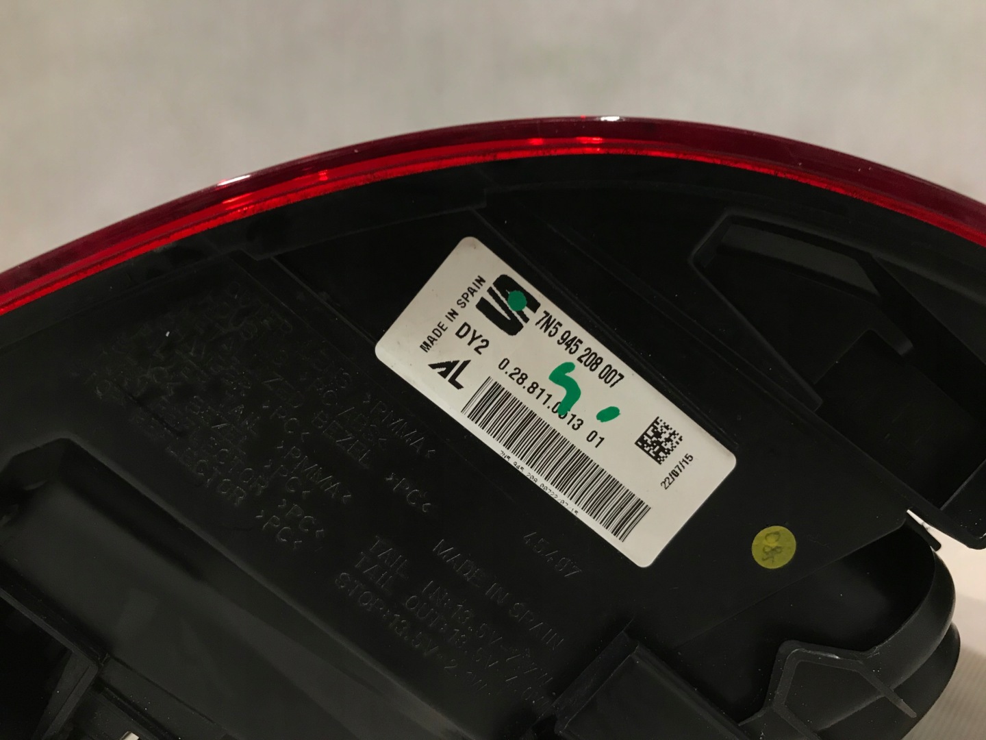 SEAT Alhambra 7N Rückleuchte 7N5945208 Rearlamp - Thumbnail 5
