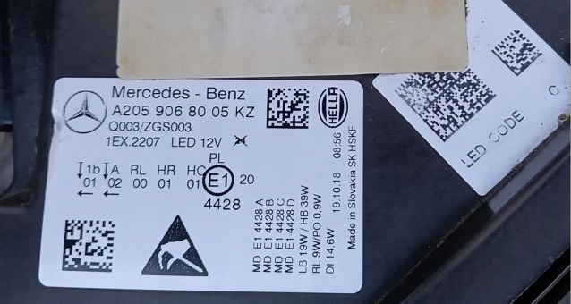 Frontscheinwerfer Mercedes-Benz C-Klasse W205 A2059068005 High Performance LED Rechts Headlight - Thumbnail 5