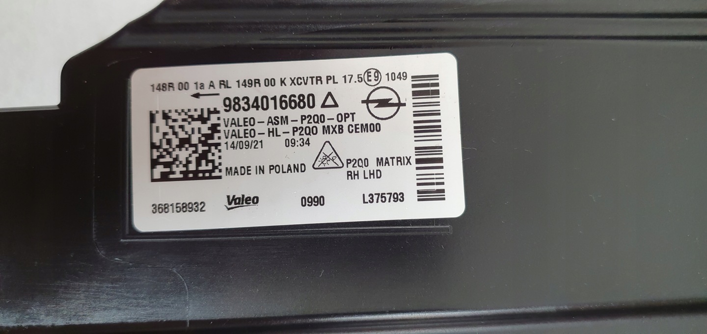Frontscheinwerfer Opel Mokka 98340166 LED Rechts Scheinwerfer Headlight - Thumbnail 11