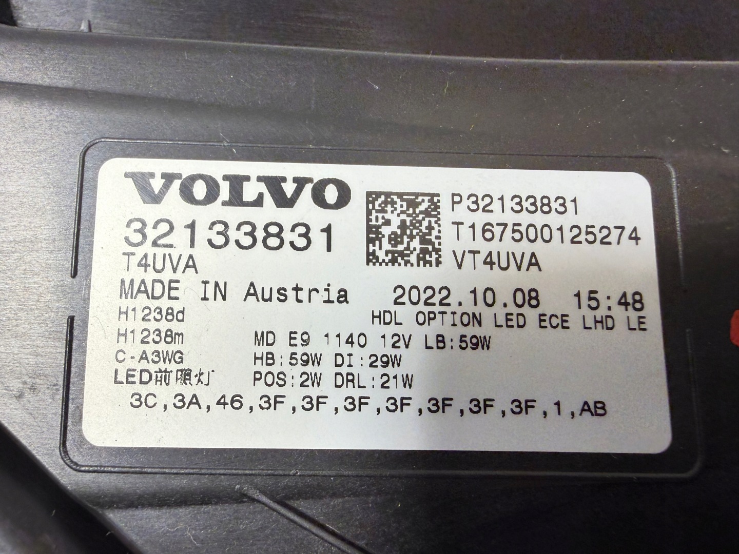 Frontscheinwerfer Volvo XC40 32133831 LED Links Scheinwerfer Headlight - Thumbnail 12
