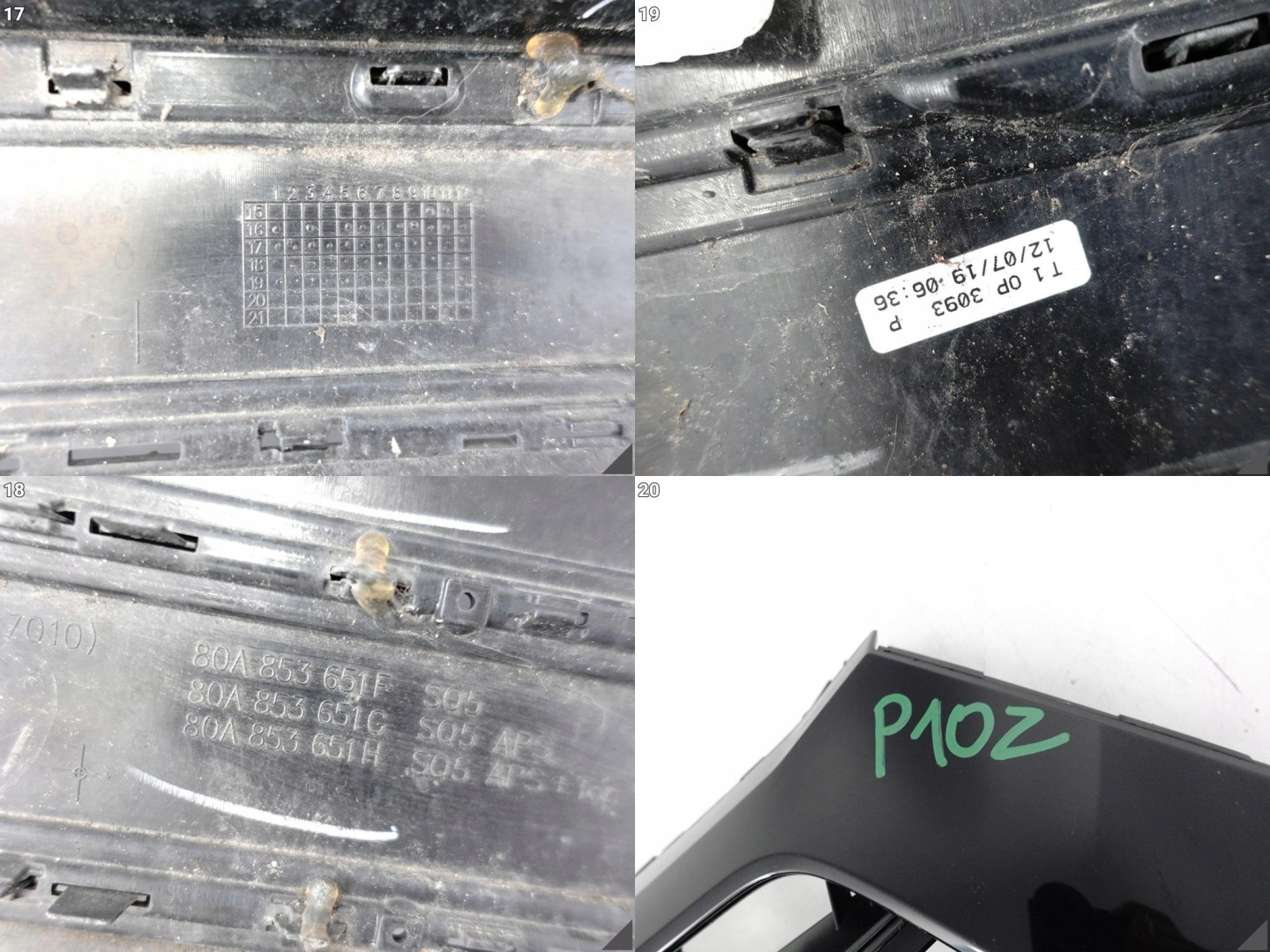 Audi 80A Kühlergrill FRONTGRILL Kühlergitter 80A853651G - Thumbnail 12
