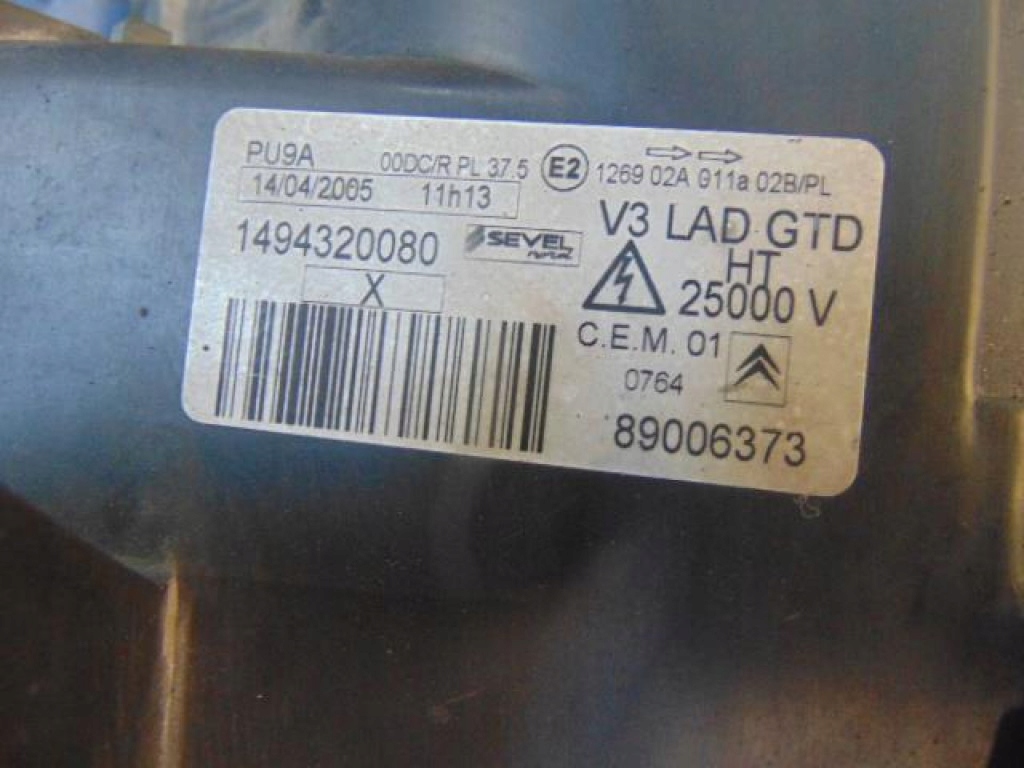 Frontscheinwerfer Citroen C8 Xenon Links Scheinwerfer Headlight - Thumbnail 8