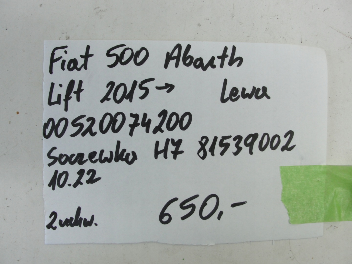 Frontscheinwerfer Fiat 500 ZAF 120 81530101 LED Links Scheinwerfer Headlight - Thumbnail 7