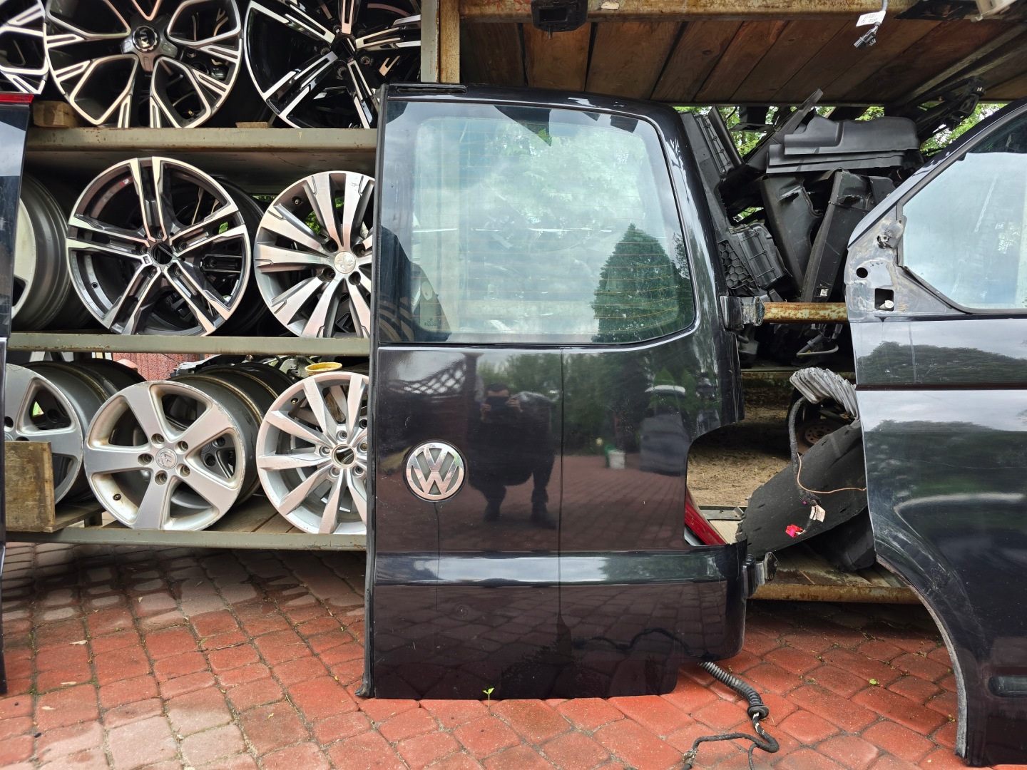 VW Transporter T5 Tür Hinten Rechts Door Porta Porte - Thumbnail 1