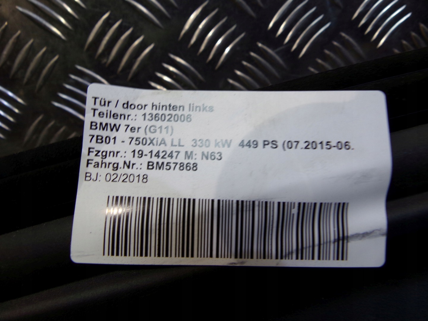 BMW 7 G11 Tür Hinten Links Door Porta Porte - Thumbnail 9