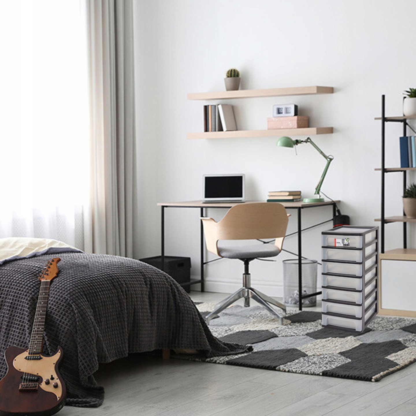 KOMODA PODRĘCZNA POJEMNA SZAFKA ORGANIZER IDEALNA NA DROBIAZGI 7 SZUFLAD