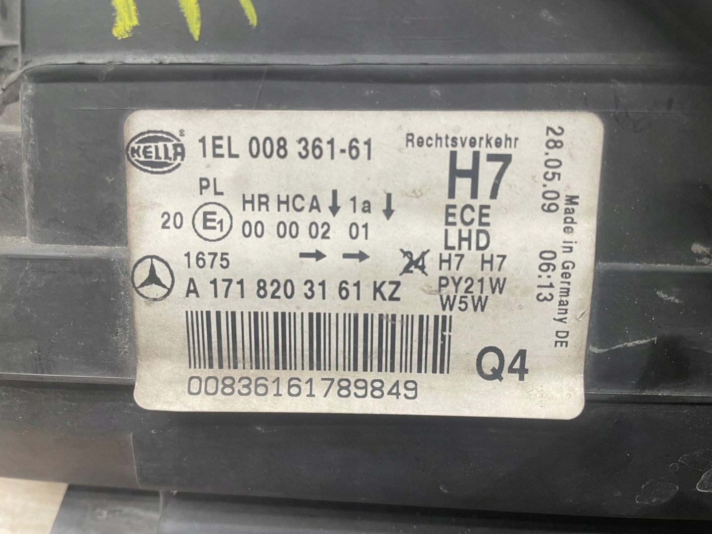 Frontscheinwerfer Mercedes-Benz SLK-Klasse W171 A1718203161 LED Links Headlight - Thumbnail 9