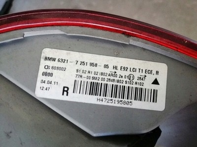 BMW 3 E92 Rückleuchte Rearlamp - Thumbnail 7