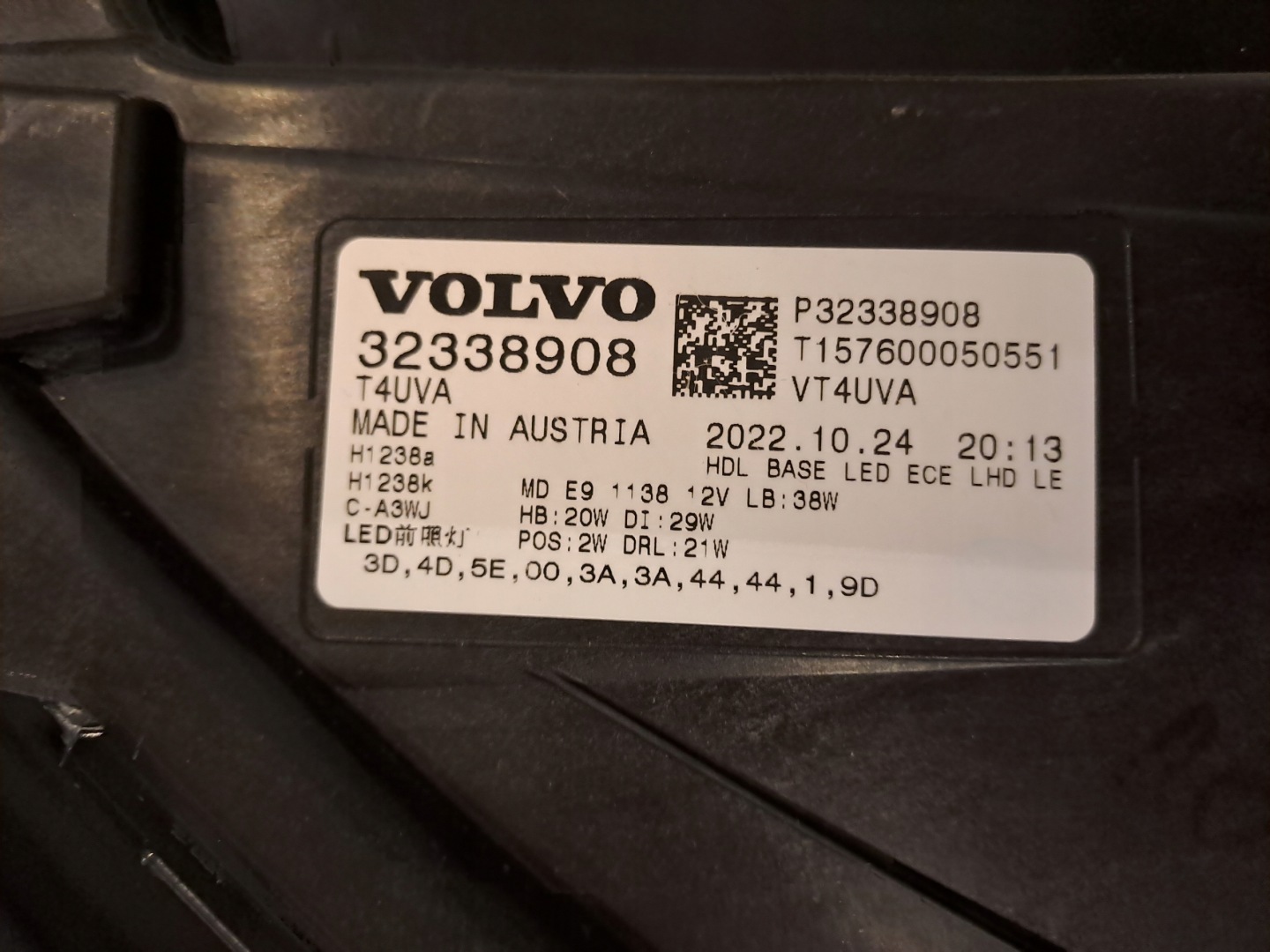Frontscheinwerfer Volvo XC40 32338908 Facelift LED Links Scheinwerfer Headlight - Thumbnail 5