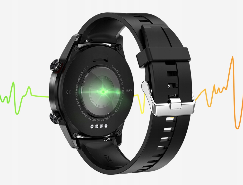 ZEGAREK SMARTWATCH CIŚNIENIOMIERZ EKG ROZMOWY IP68 - Jamlux