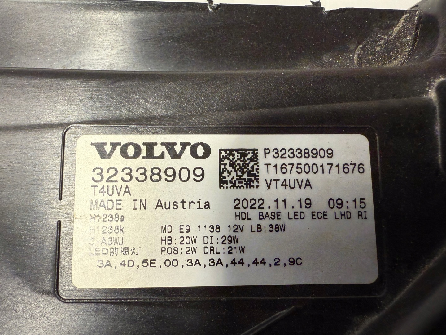Frontscheinwerfer Volvo XC40 32338909KO LED Rechts Scheinwerfer Headlight - Thumbnail 8