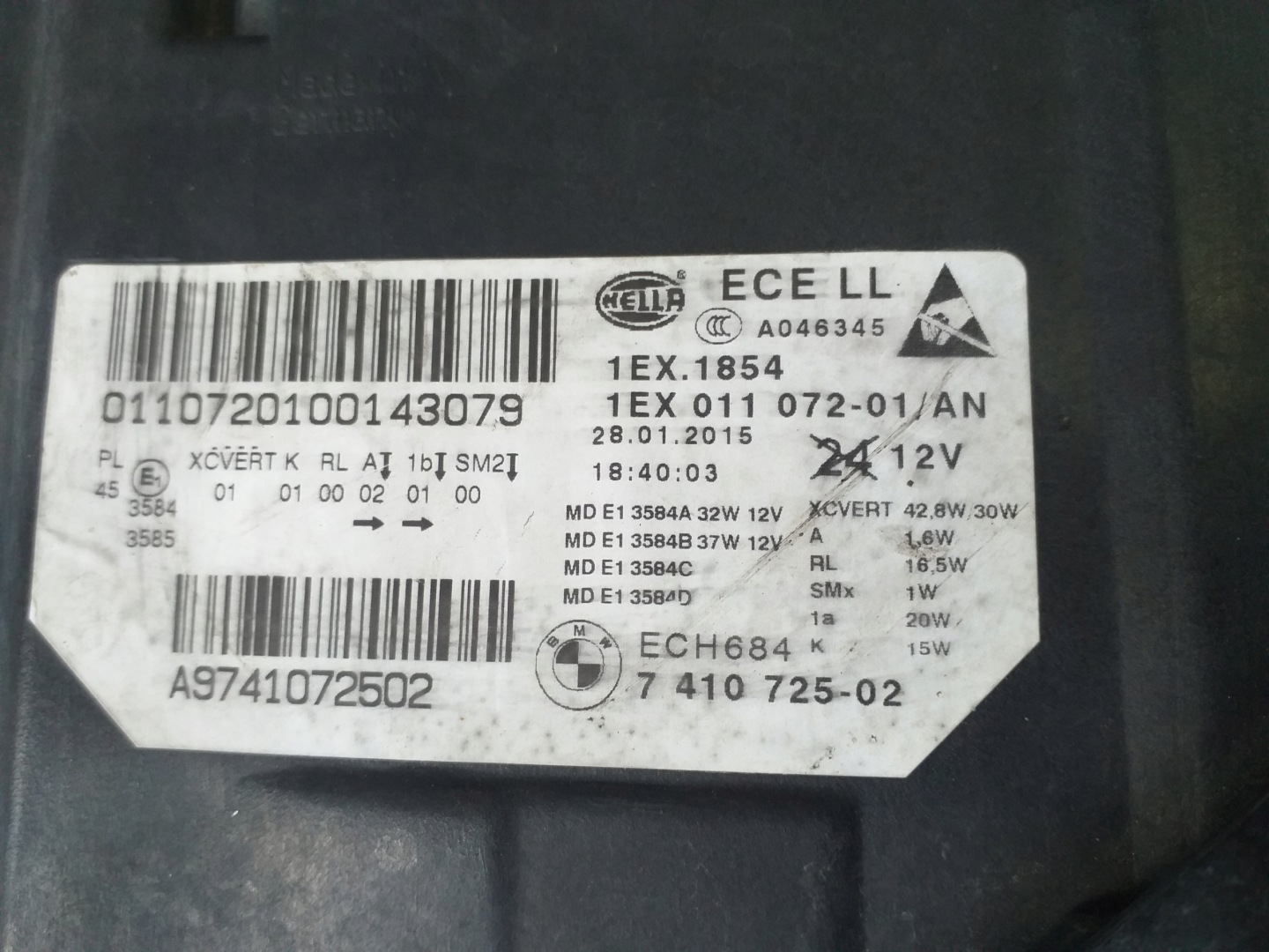 Frontscheinwerfer BMW 5 F11 7410725 LED ADAPTIVE Links Scheinwerfer Headlight - Thumbnail 6